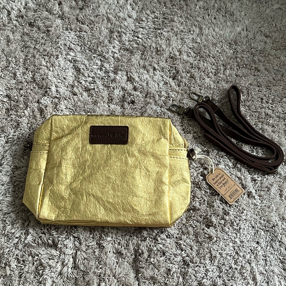 NWT Gold Crossbody Bag by Natural Life